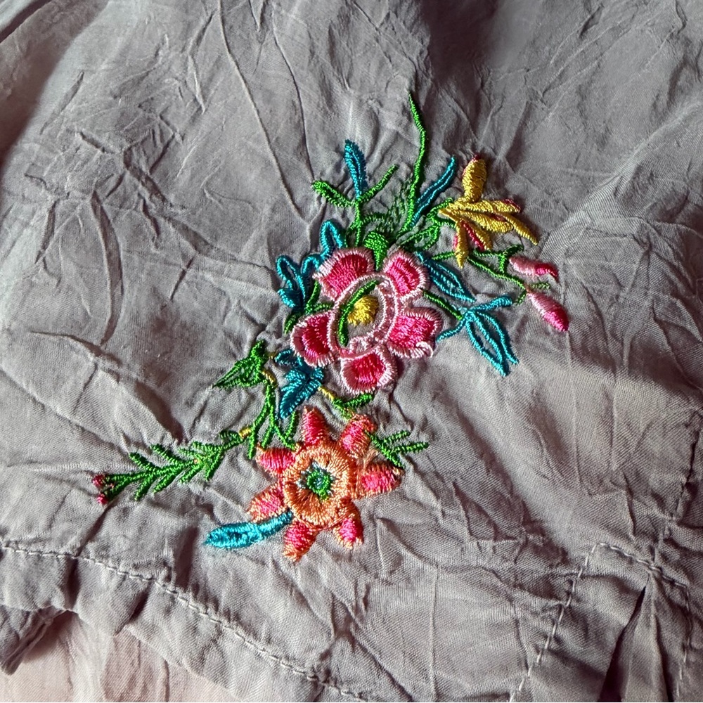 Johnny Was Light Lavender Long sleeve Embroidered Top Tunic, S - Picture 14 of 14